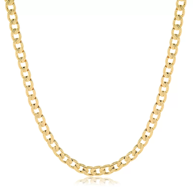 Colar Elos Groumet Banhado a Ouro 18k (40cm)